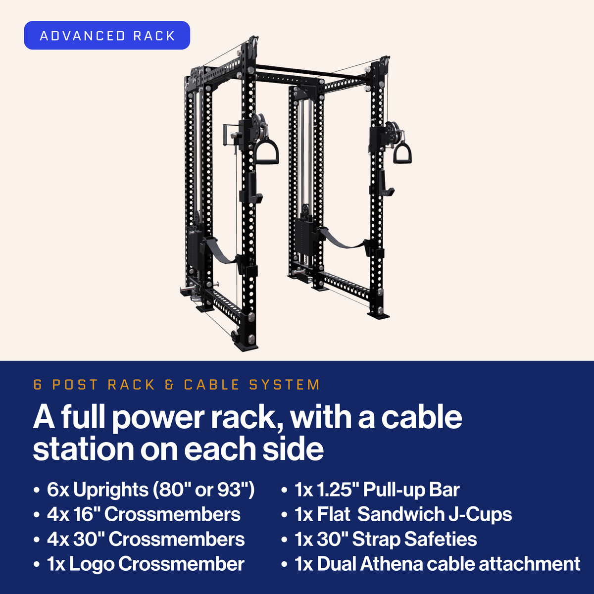 REP ADVANCED RACK - 6 Post with Dual Athena