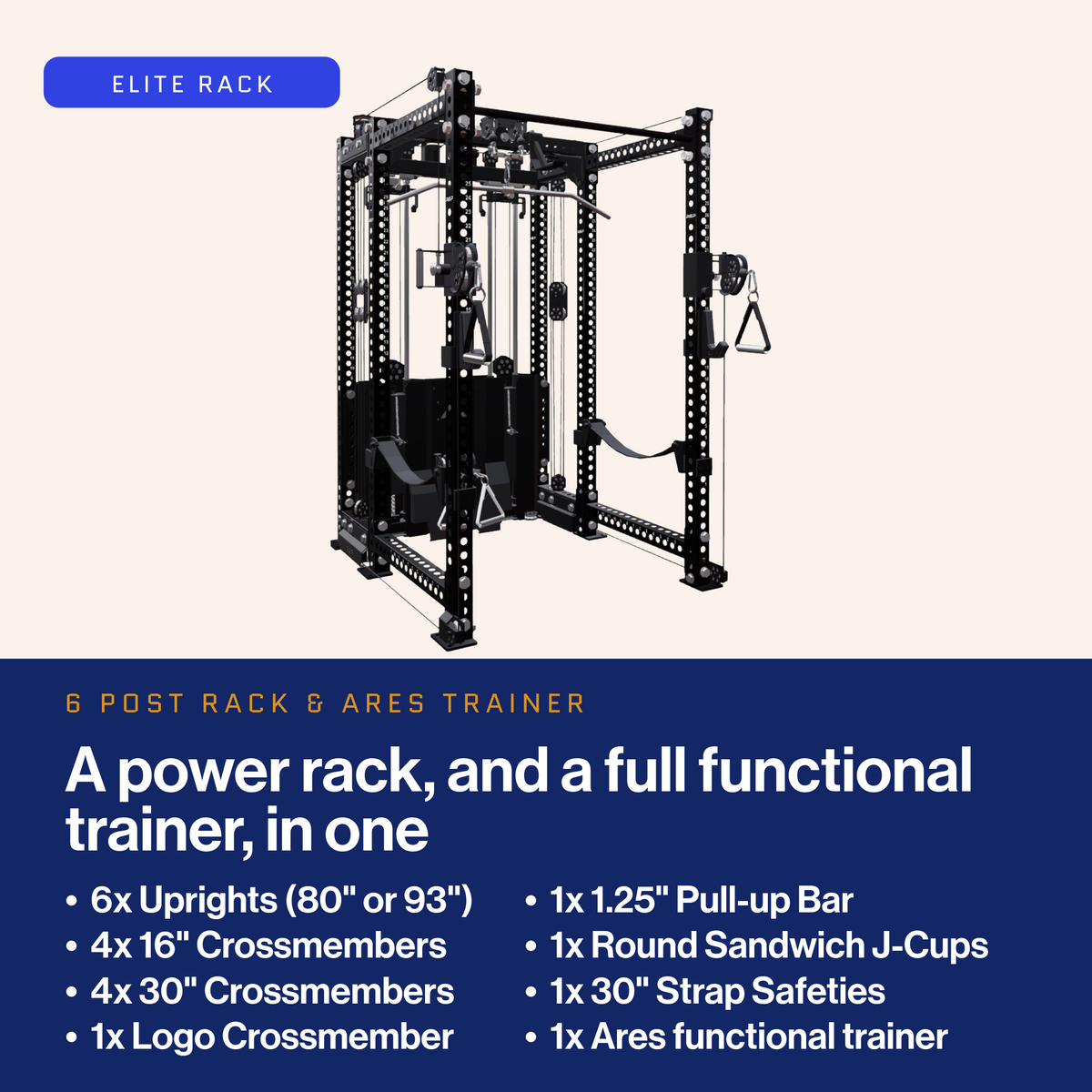 REP ELITE RACK - 6 Post with Ares